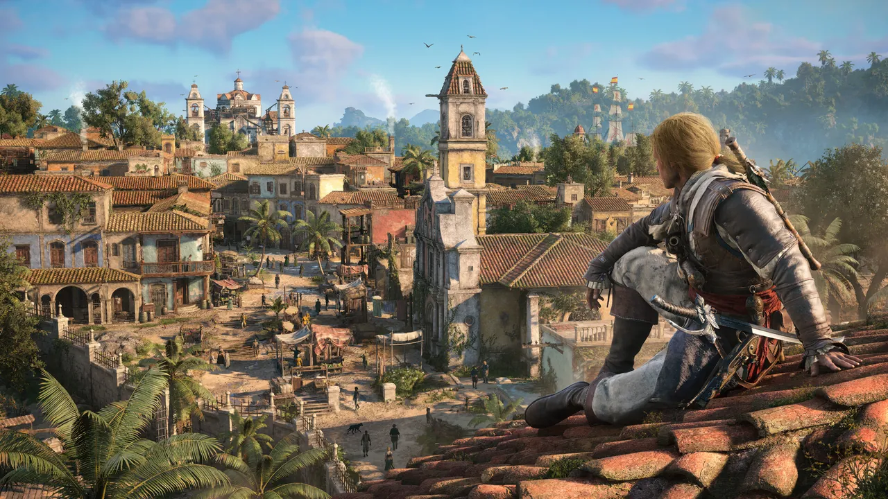 Assassin's Creed Black Flag Resynced — combate no jogo
