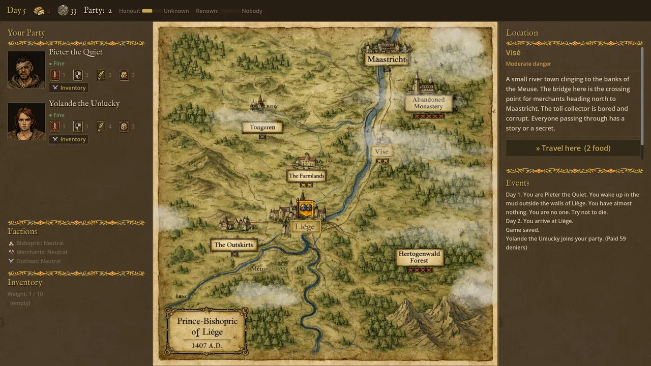 Beggar's Road — vista do cenário