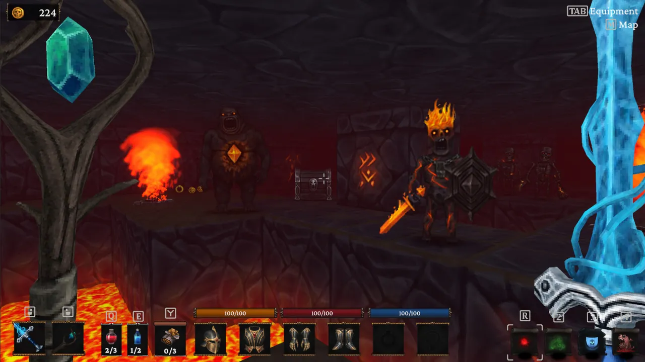 Bonehold — combate no jogo