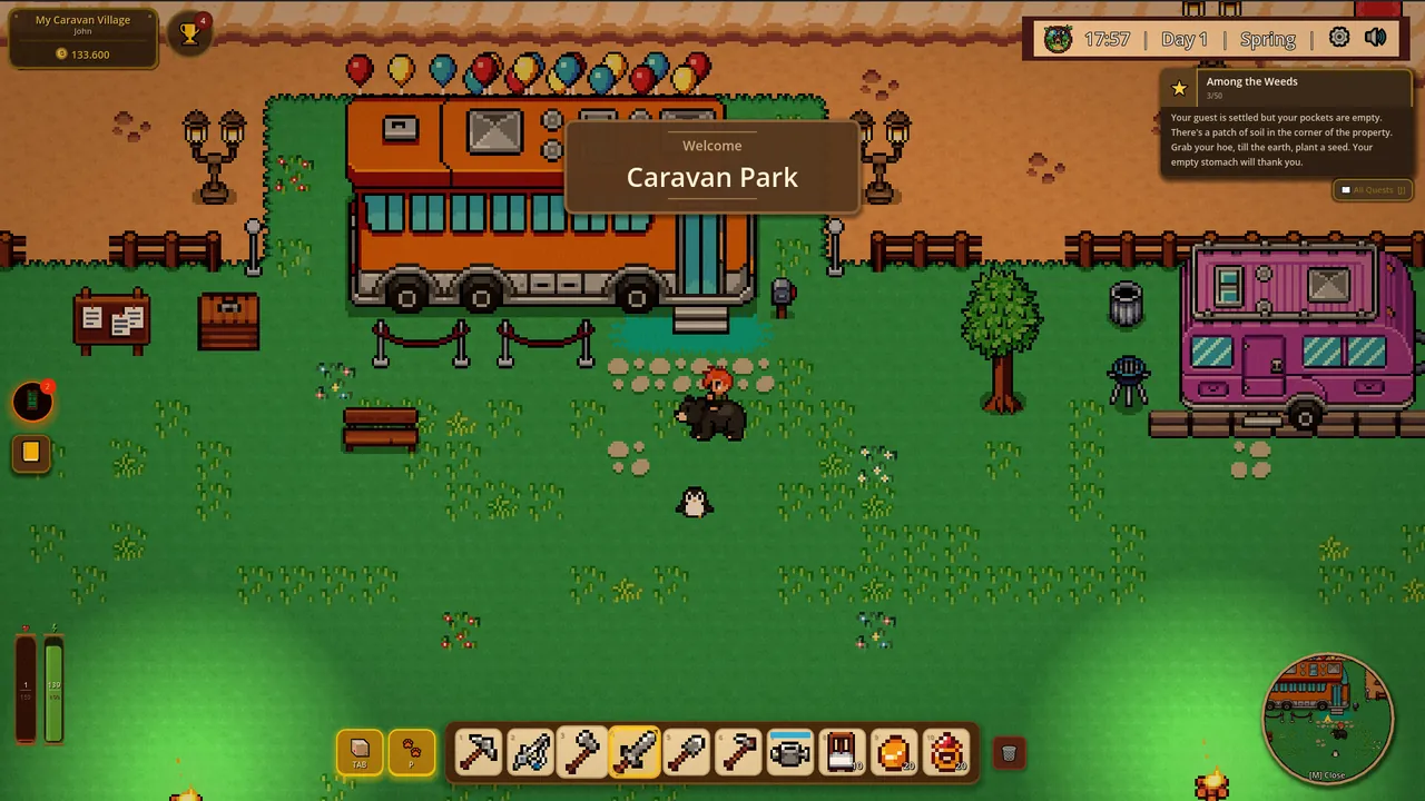 Caravan Village: Farming Life — exploração