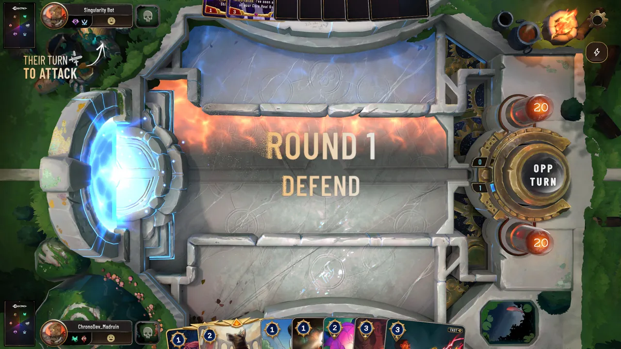 Chrono CCG — combate no jogo