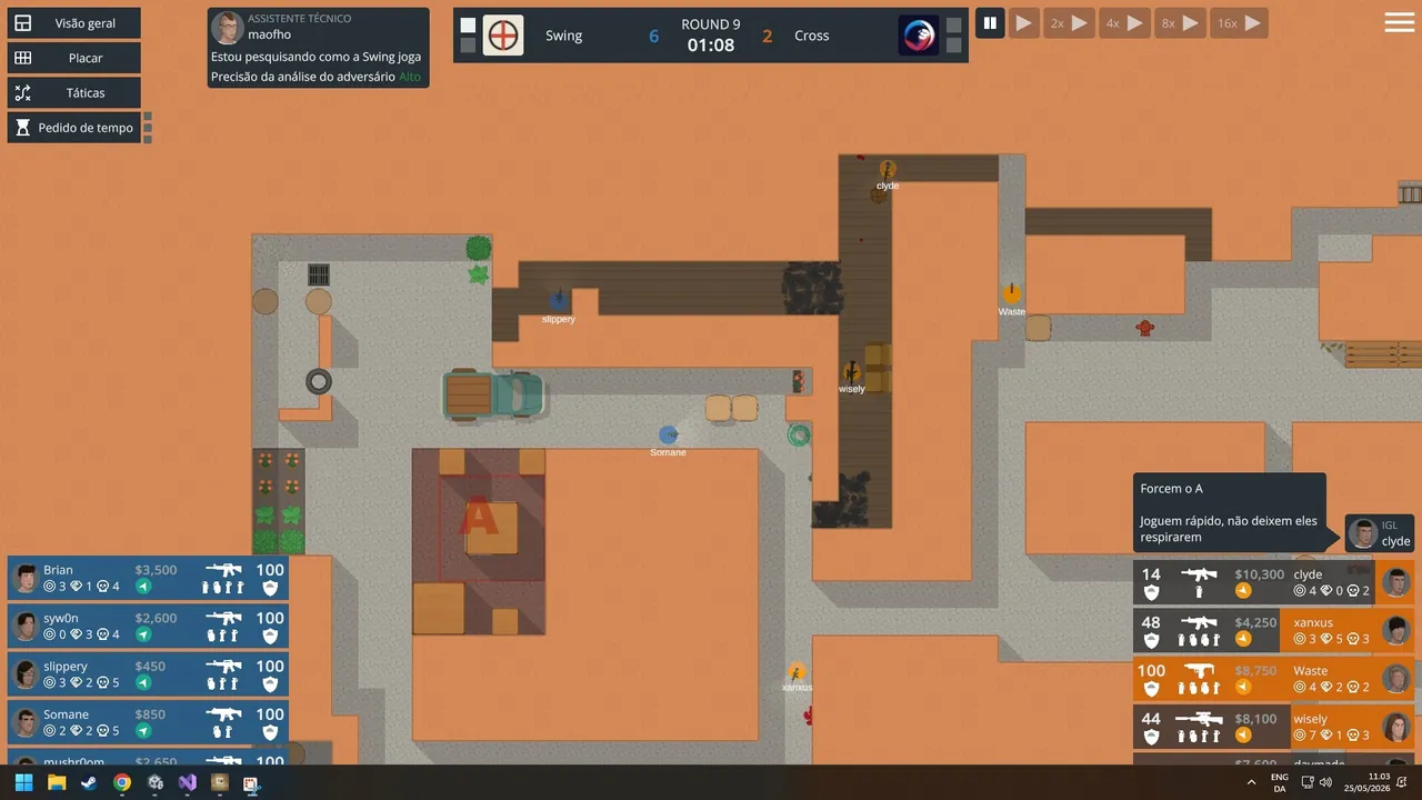 CS Manager — vista do cenário