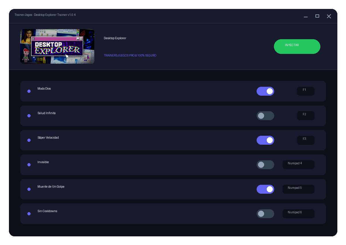 Desktop Explorer — vista do cenário