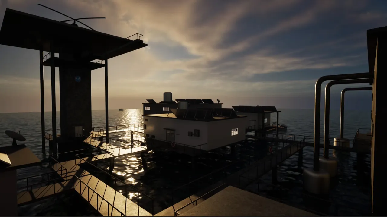 Escape the Marine Lab — vista do cenário