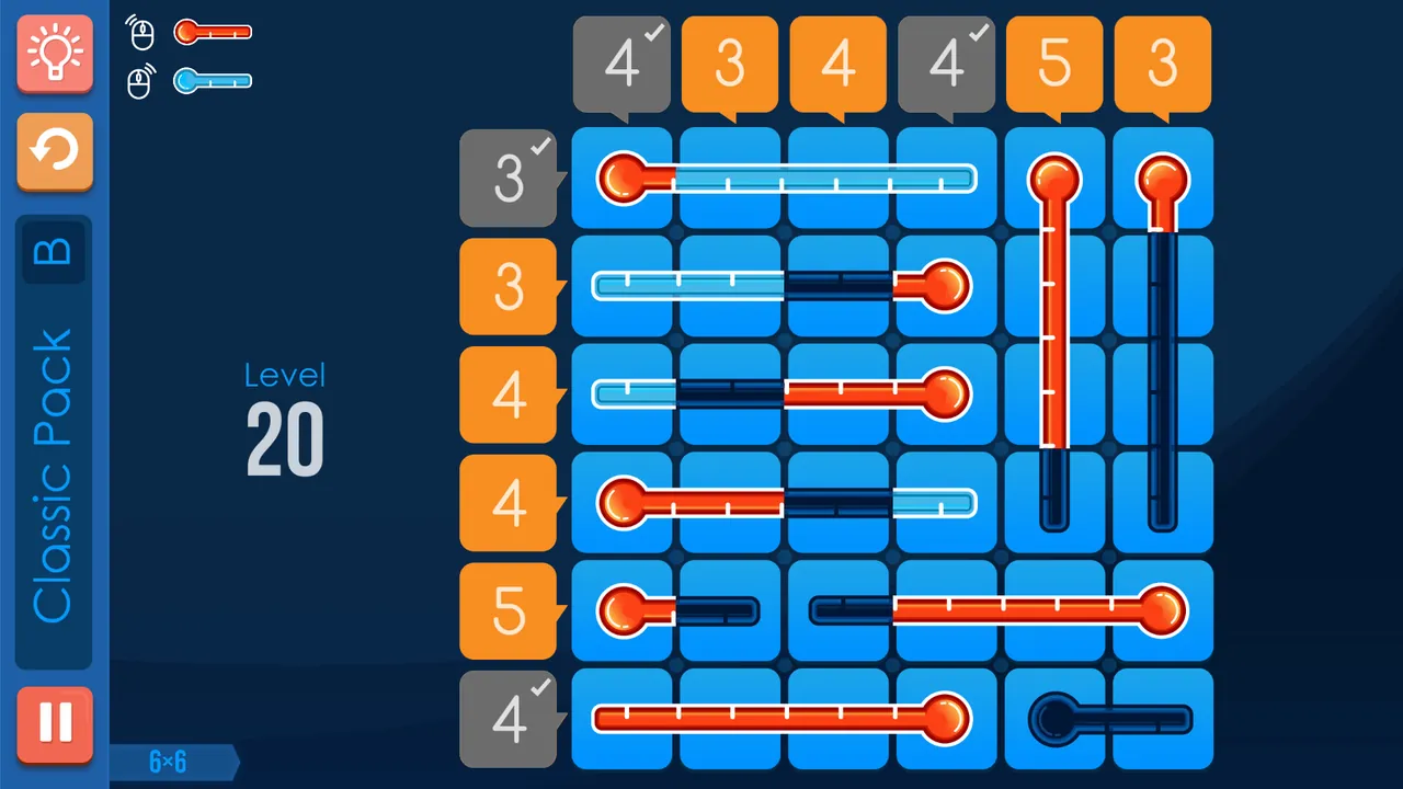 Grids of Thermometers — combate no jogo