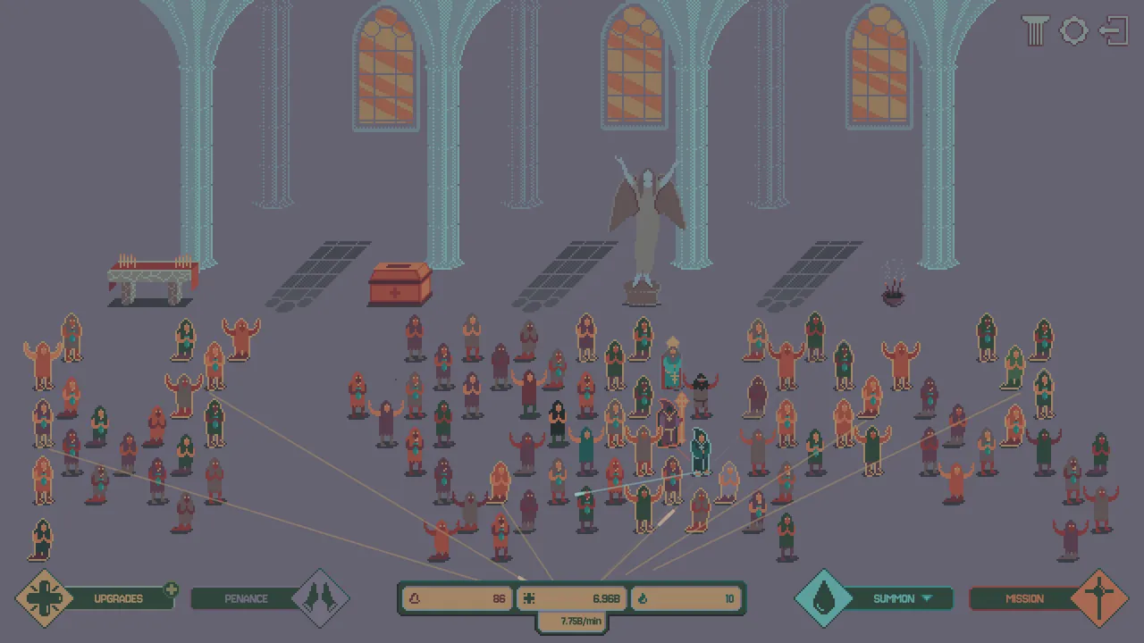 Idle Chapel — gameplay