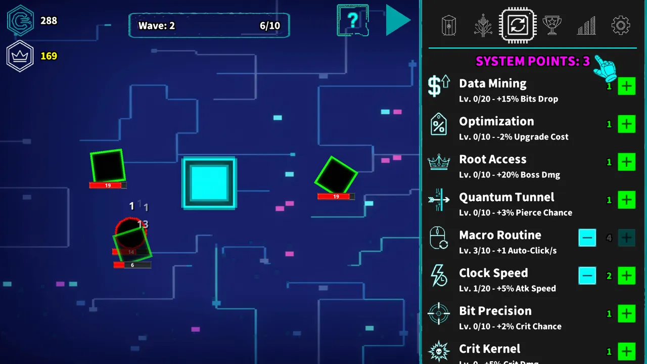 Idle Protocol — gameplay