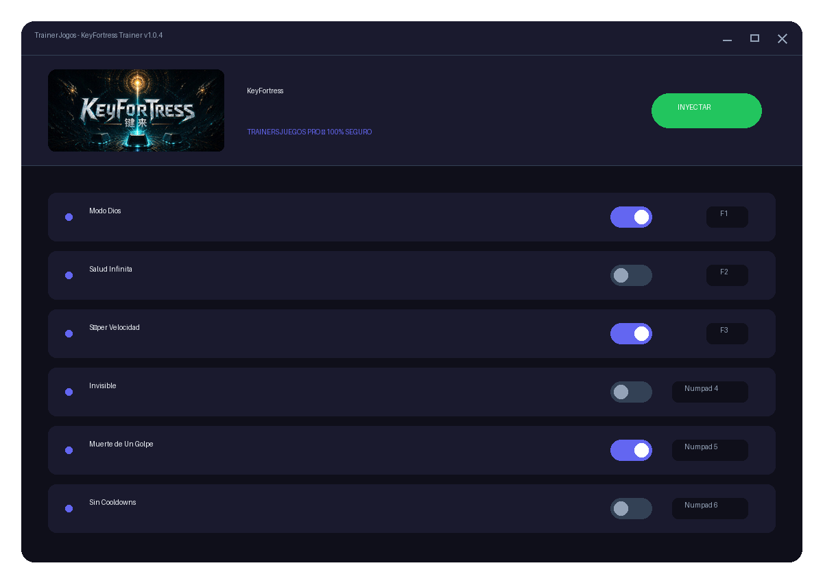 KeyFortress — combate no jogo