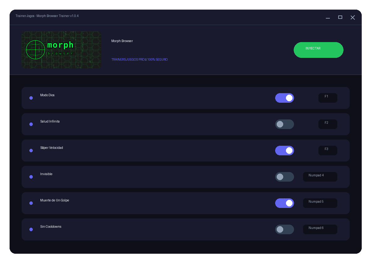 Morph Browser — vista do cenário