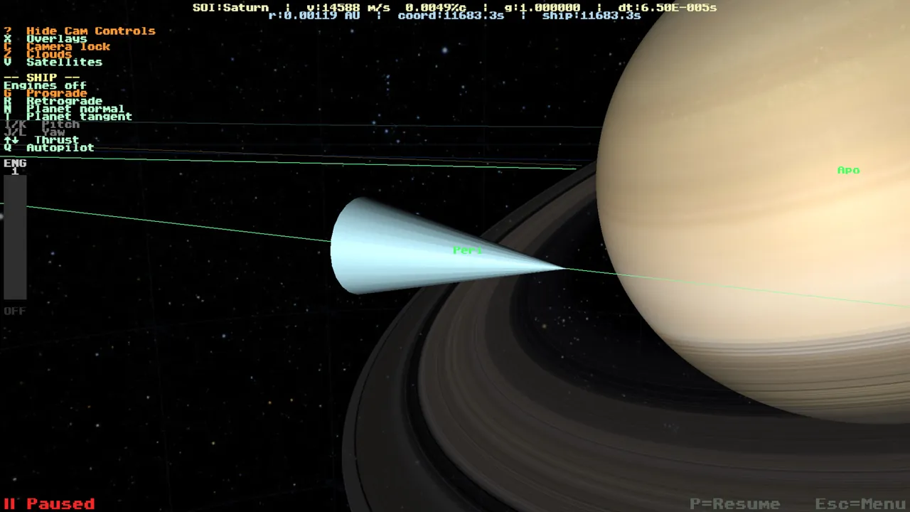 Orbital Physics Simulator — vista do cenário