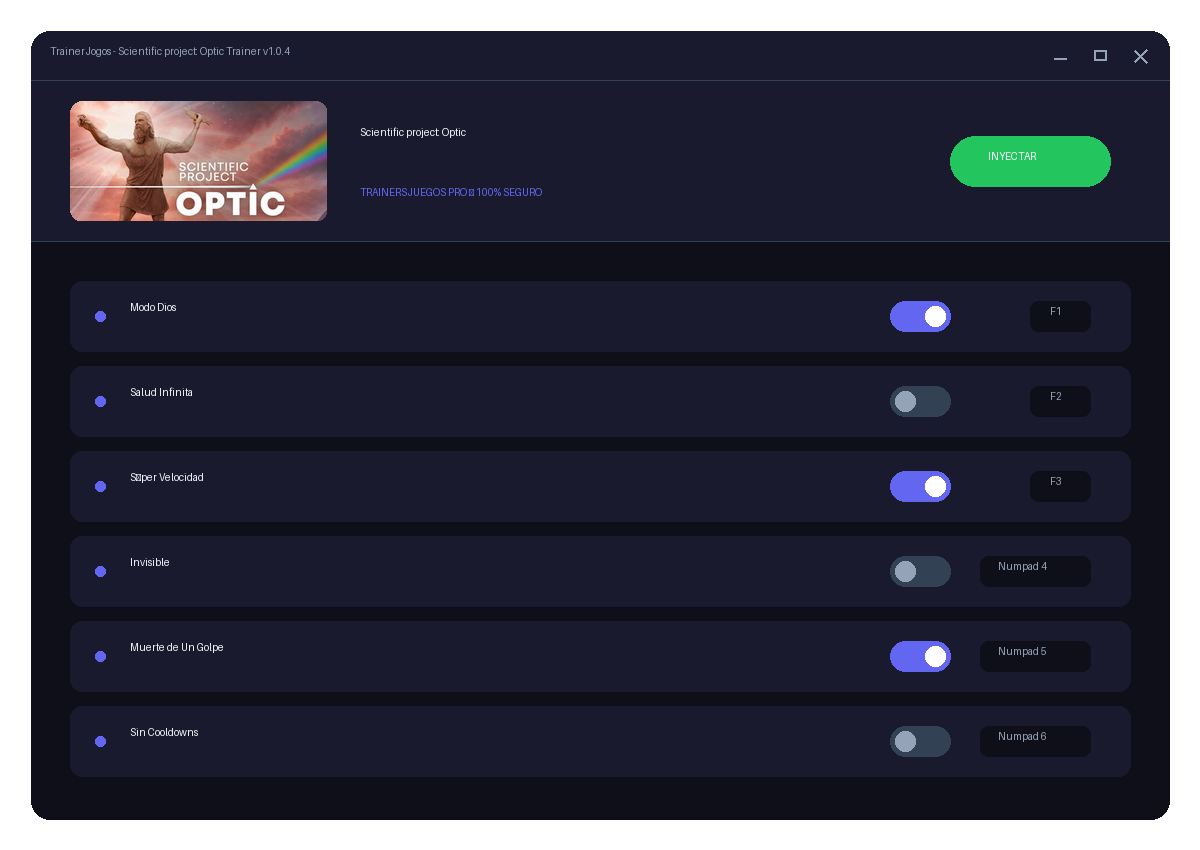 Scientific project: Optic — vista do cenário