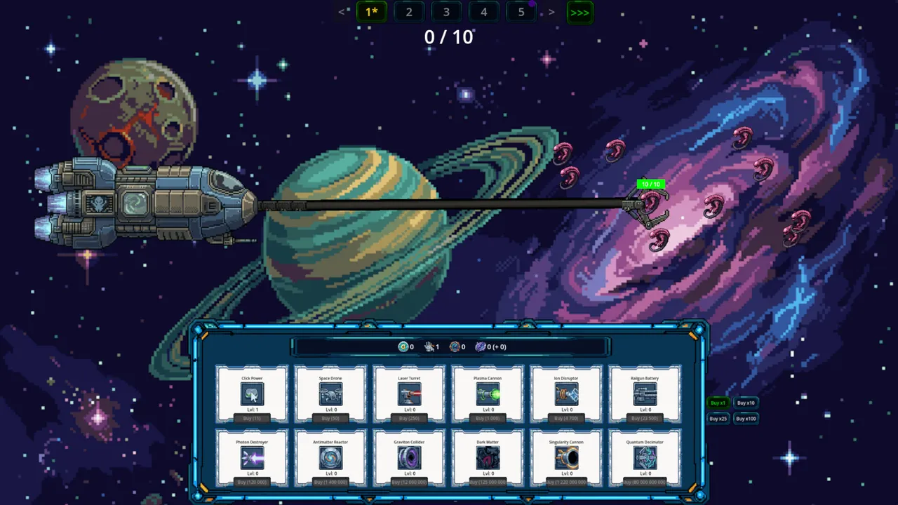 Space Fetus Attack Idle Clicker — gameplay