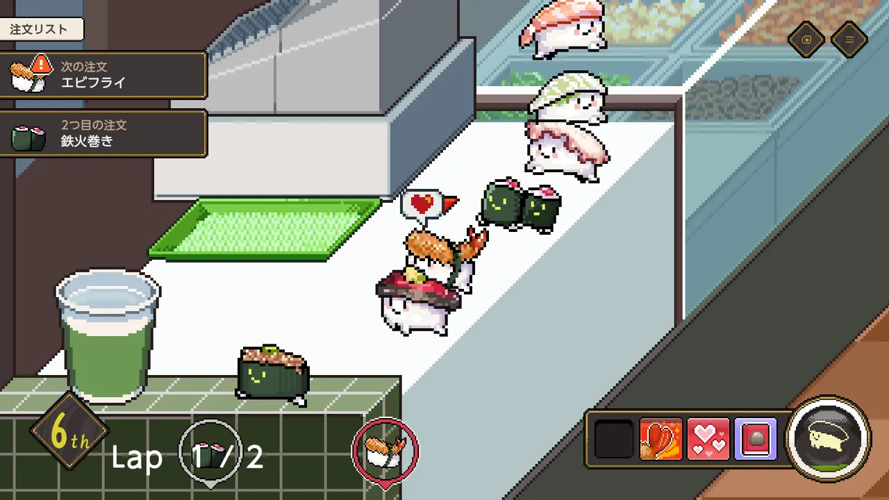 Wabisabi SushiDerby — gameplay