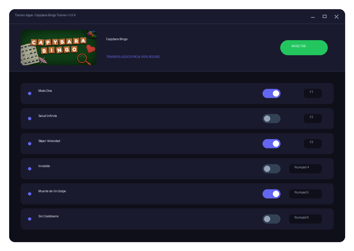 Capybara Bingo — combate no jogo