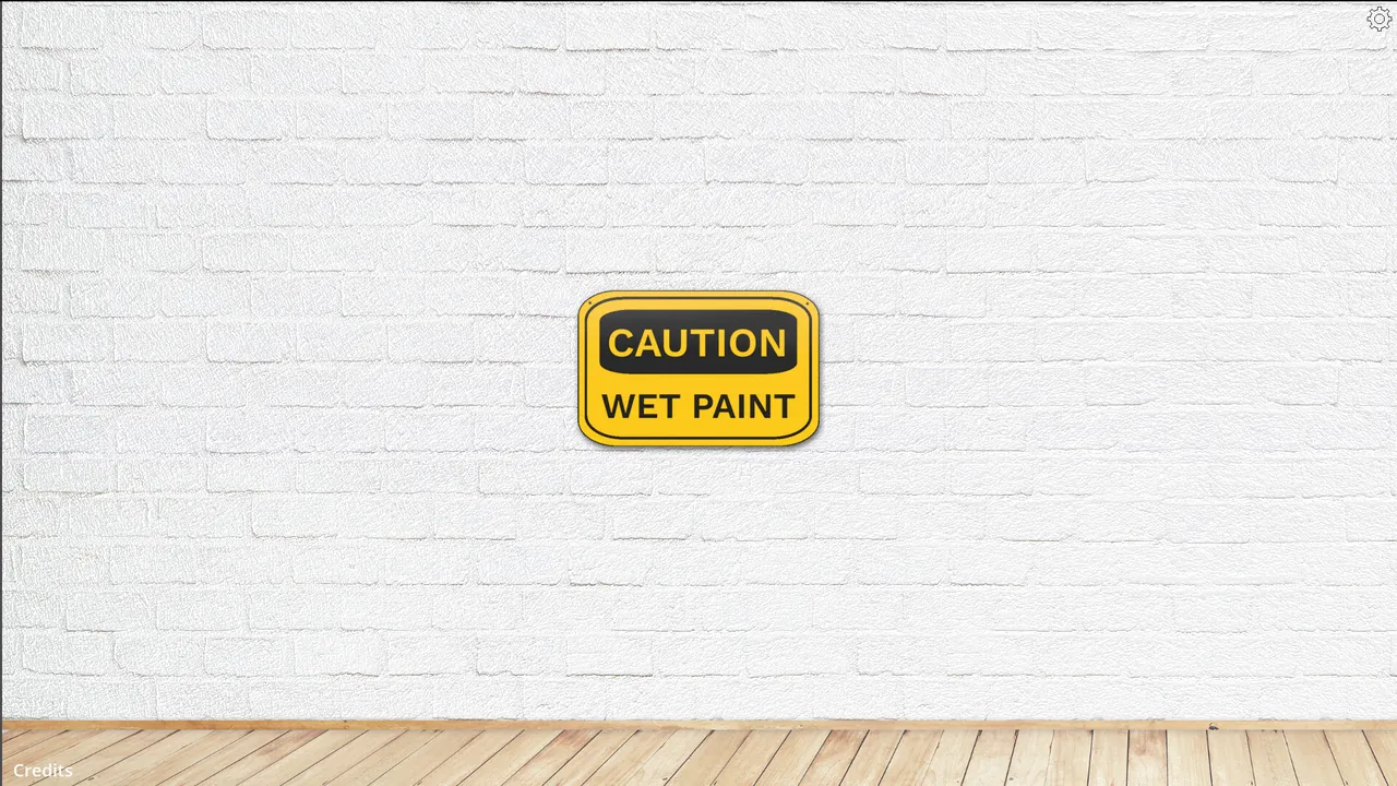 CAUTION WET PAINT — vista do cenário