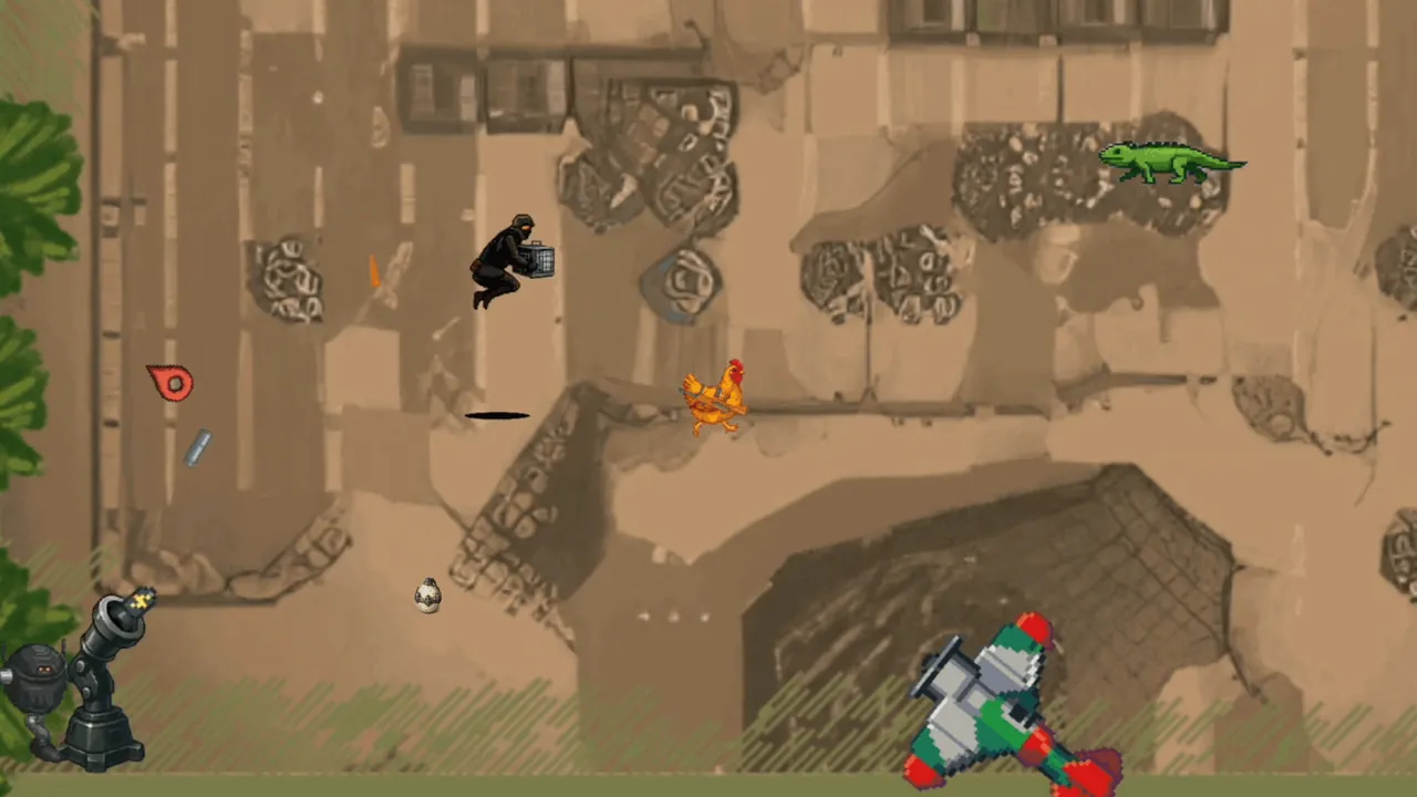 Chicken Battlefield — gameplay