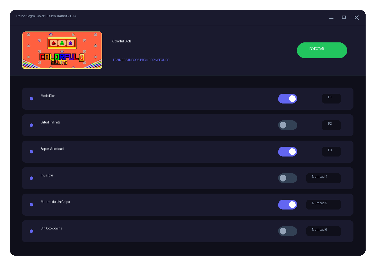 Colorful Slots — vista do cenário