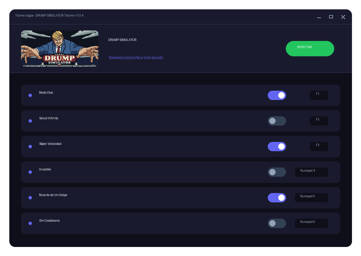 DRUMP SIMULATOR — vista do cenário