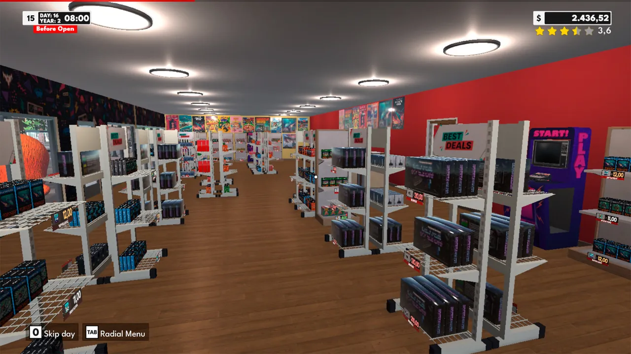 Game Store Chronicle — cena da história