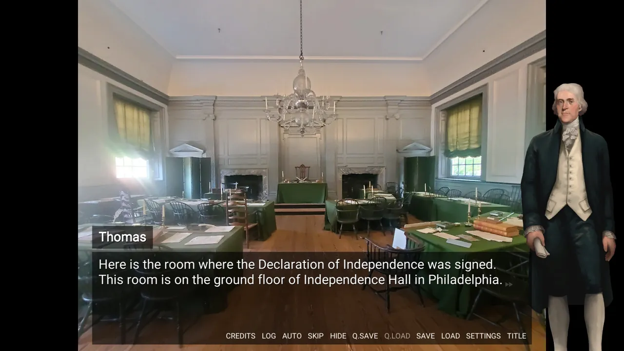 Important People of History: Presidents - Thomas Jefferson — vista do cenário