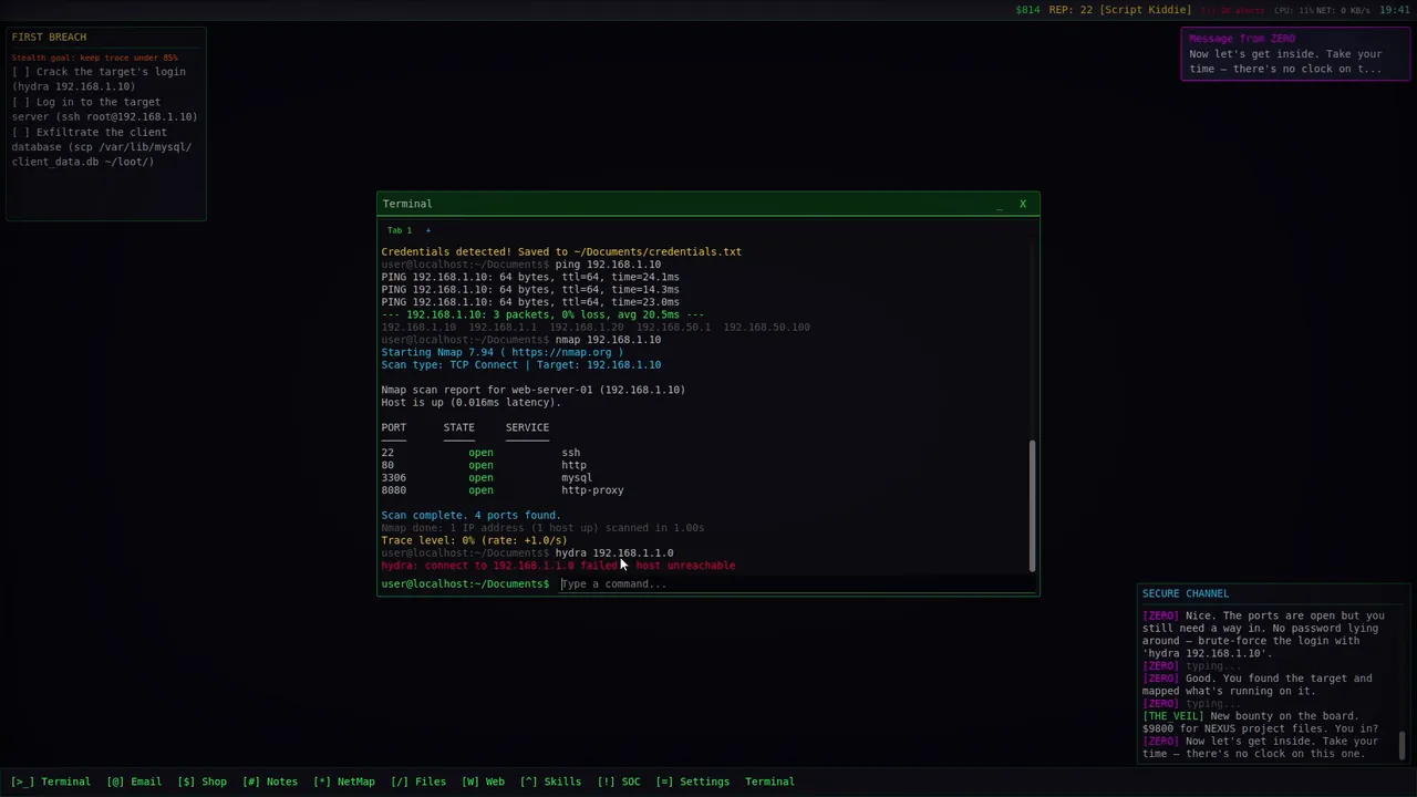 NETBREAK — combate no jogo