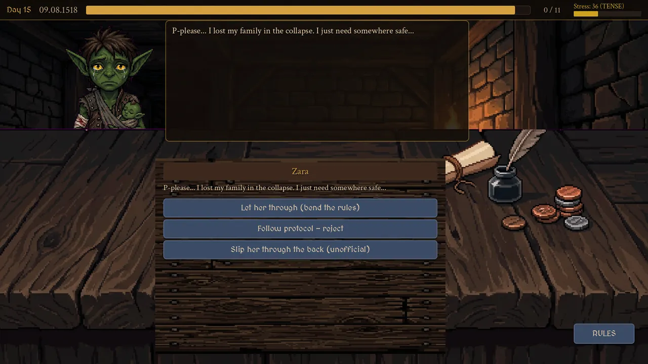 Please Proceed To The Dungeon — cena da história