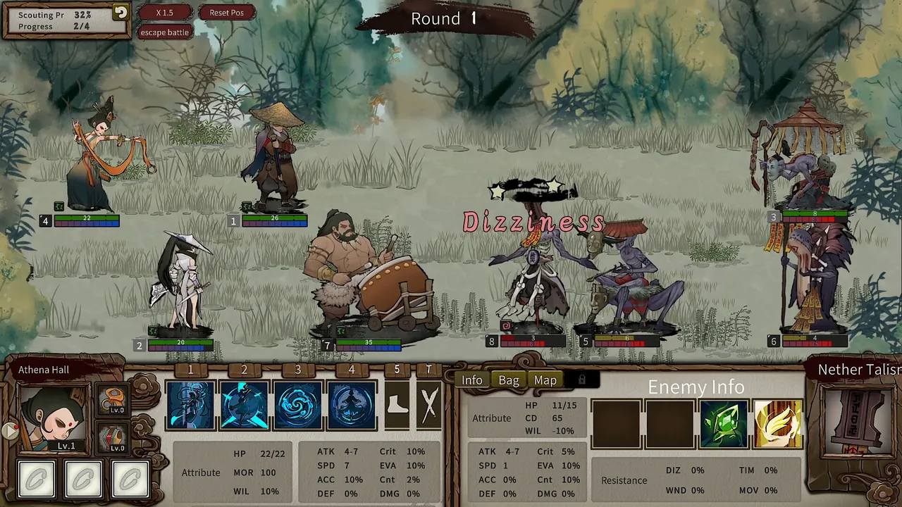 The Hidden Scrolls — combate no jogo