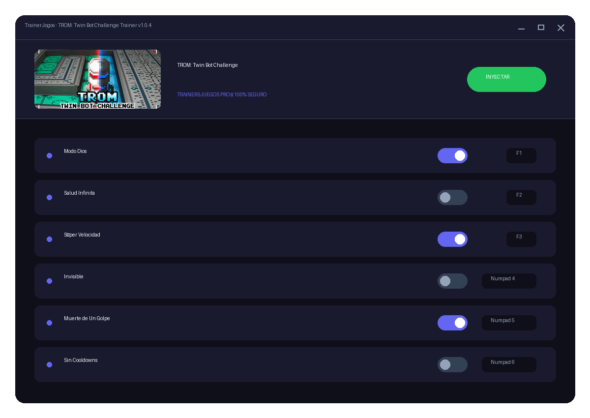 TROM: Twin Bot Challenge — vista do cenário